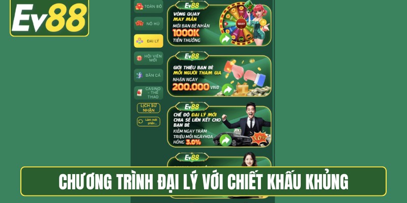 Chương trình đại lý với chiết khấu khủng