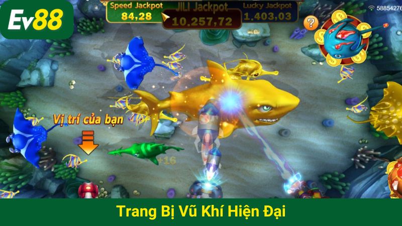 Bắn cá Jackpot trang bị vũ khí hiện đại